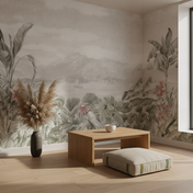 Suluboya Boho Tropikal Manzara Duvar Resmi shown in a styled room setting